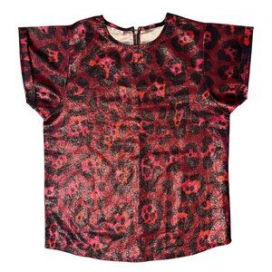 New Morley Belgium Kids 18 Shirt Animal Print Leopard Party Neiman Marcus Red